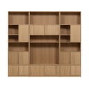 Modularna biblioteka u dekoru hrasta u prirodnoj boji 264x243 cm Modulair – vtwonen