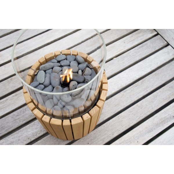 Plinska svjetiljka od tikovine Cosi Scoop Timber, visina 30 cm-image-3