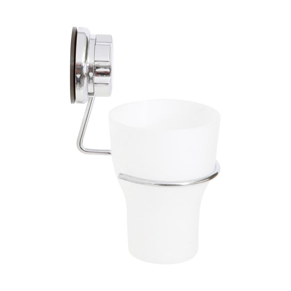 Metalna samoljepljiva čaša za četkice za zube u srebrnoj boji Bestlock Bath – Compactor-image-1