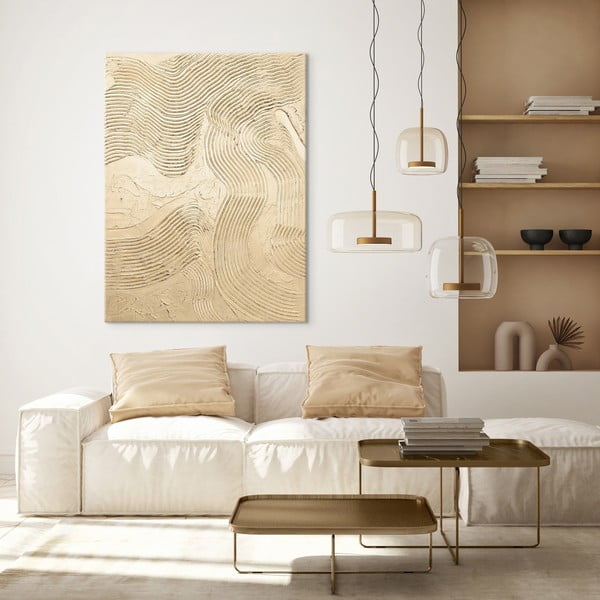 Ručno oslikana slika 88x118 cm Metallic Champagne – Malerifabrikken-image-1