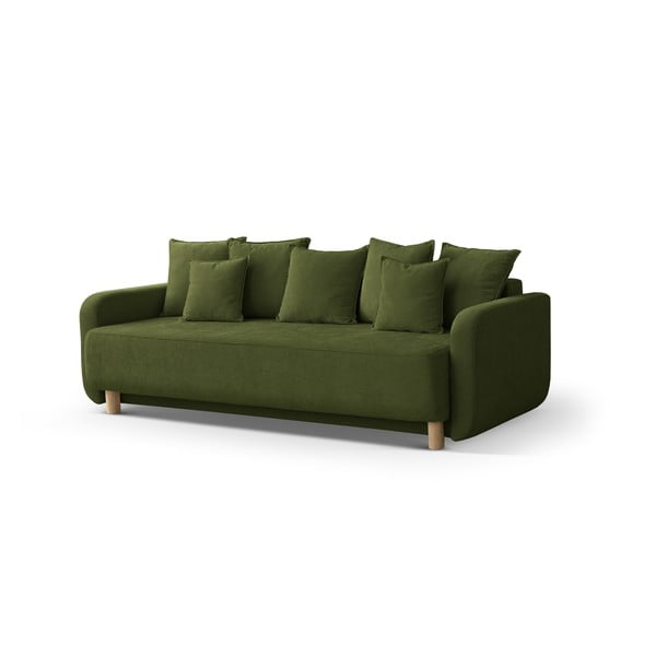 Zelena sklopiva/s prostorom za odlaganje sofa 231 cm Elen – Micadoni -image-1
