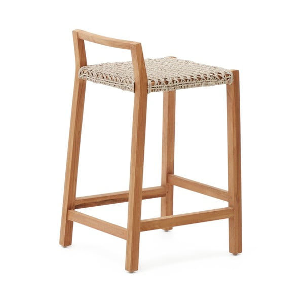 Vrtna barska stolica od masivnog drveta u prirodnoj boji Giverola – Kave Home-image-3