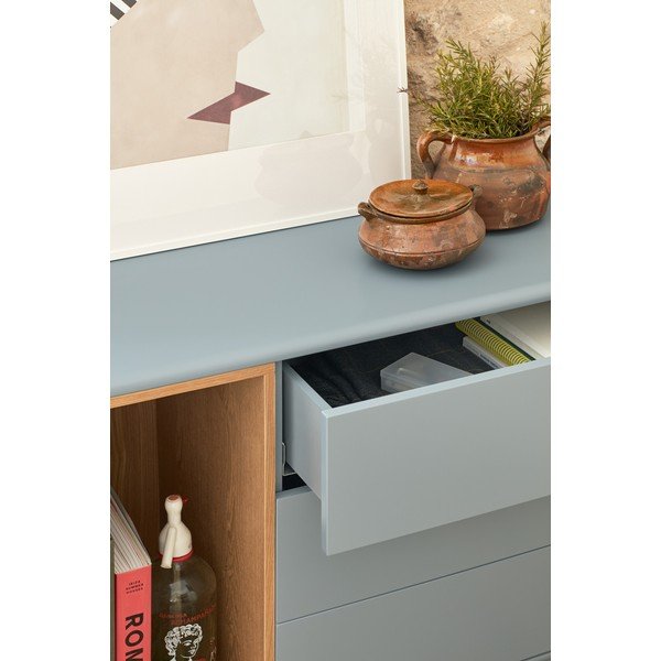 Plava/siva niska komoda 140x76 cm Corvo – Teulat-image-1