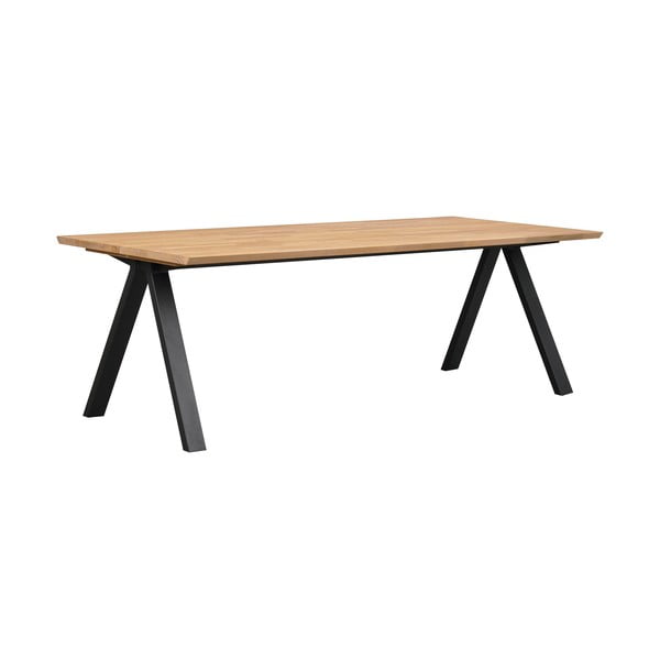 Blagovaonski stol na razvlačenje s hrastovom pločom 220x100 cm Carradale - Rowico-image-1