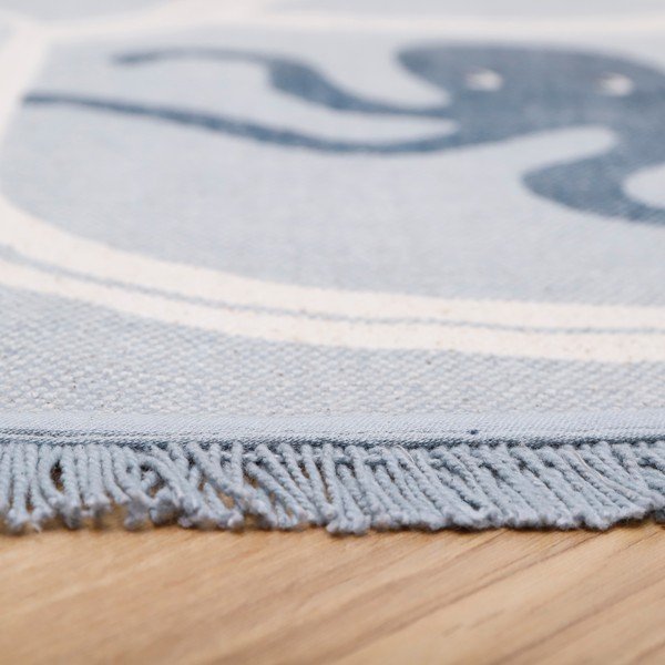 Dječji ručno izrađeni pamučni tepih Nattiot Little Deep Blue, ø 120 cm-image-2