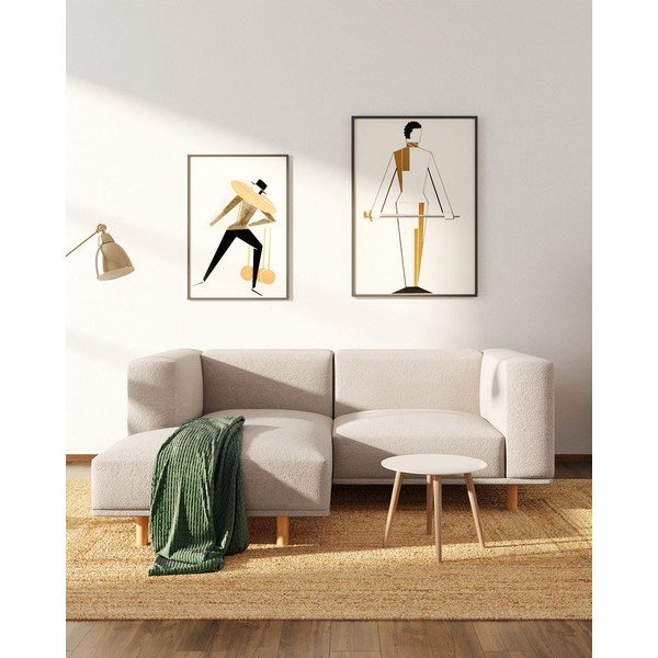 Bež kutna garnitura od bouclé tkanine (s lijevim kutom) Kukumo – Ame Yens-image-1