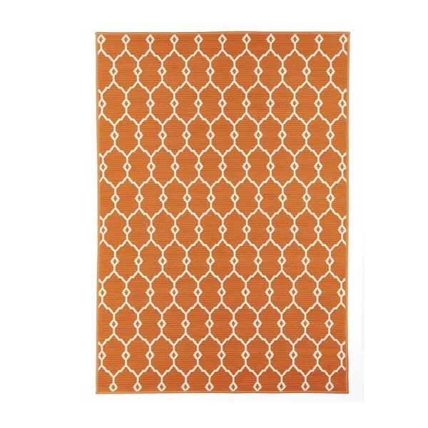 Narančasti vanjski tepih Floorita Trellis, 133 x 190 cm