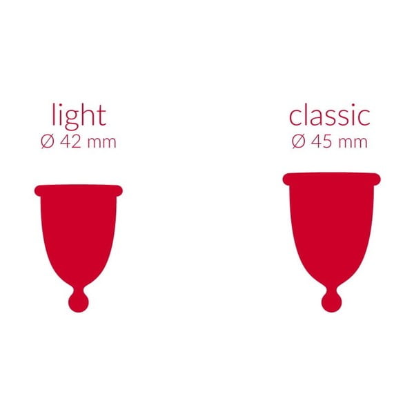 Set od 2 crvene menstrualne čašice Whoop.de.doo Duo