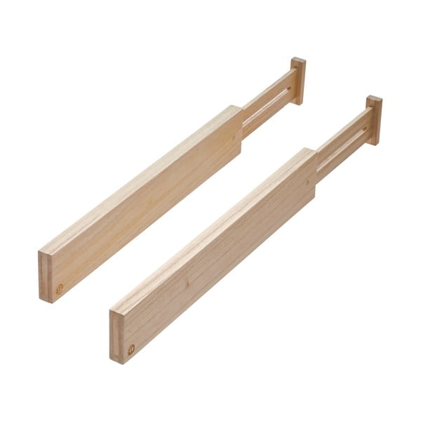 Set od 2 pregrade za ladice od drva paulovnije iDesign Eco, visina 6,4 cm