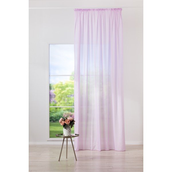 Ružičasta prozirna zavjesa 300x245 cm Mist – Mendola Fabrics-image-2