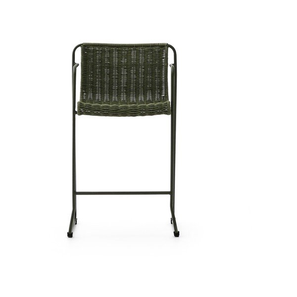 Zelena metalna vrtna barska stolica Maurina – Kave Home-image-2