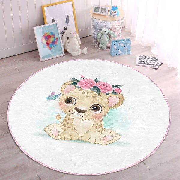 Bijeli dječji tepih ø 100 cm Comfort – Mila Home-image-2