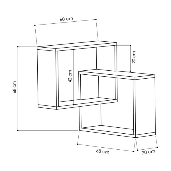 Bijela kutna zidna polica Homitis Ring-image-2