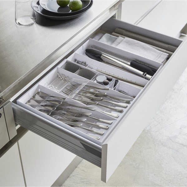 Bijeli plastični organizator za ladicu 47,5 x 35 cm - YAMAZAKI-image-1