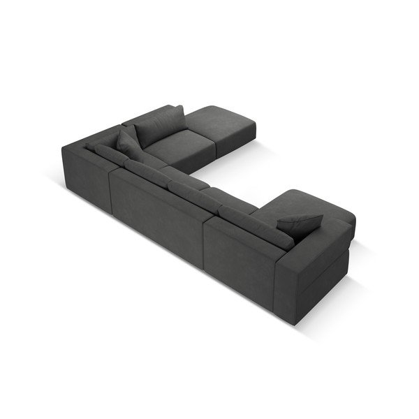 Tamno siva kutna garnitura (s desnim kutom/u obliku slova "U") Esther – Milo Casa-image-3