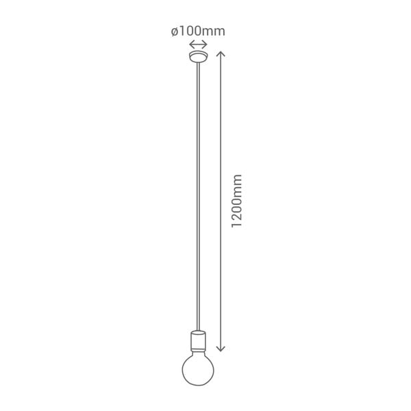 Viseća svjetiljka s crvenim kablom SULION Wood-image-4