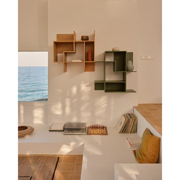 Modularni sustav polica u dekoru hrasta u prirodnoj boji 80x80x25 cm Ina – Kave Home-image-3