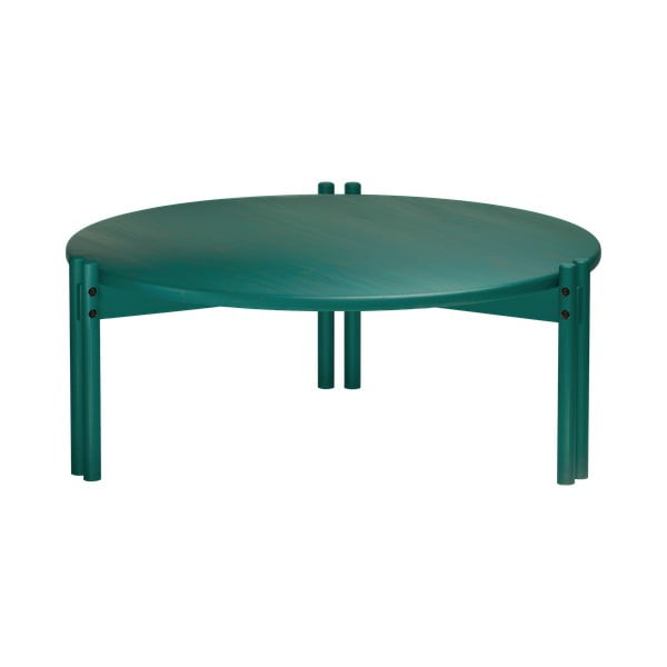 Zeleni okrugao stolić za kavu od masivnog bora ø 80 cm Sticks – Karup Design