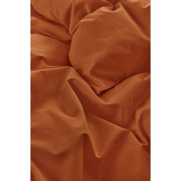 Posteljina za krevet za jednu osobu od organskog pamuka boja terakote 140x200 cm Zack – Jotex-image-2