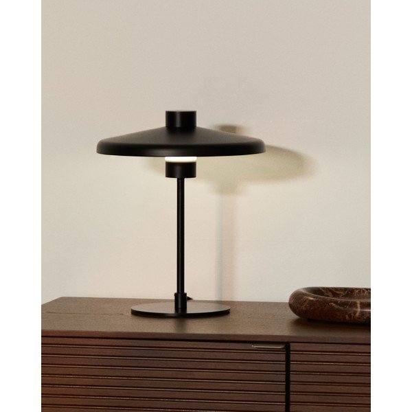 Crna stolna lampa s metalnim sjenilom (visina 32,5 cm) Nuvira – Kave Home-image-2