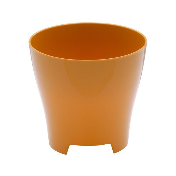 Narančasto-žuta posuda za cvijeće Plastia Luna Honey, ø 13,7 cm