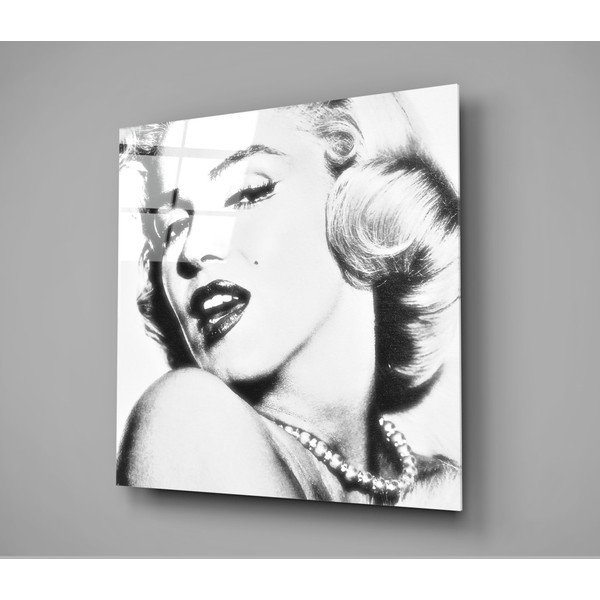 Staklena slika insigne Marilyn Monroe, 40 x 40 cm-image-3