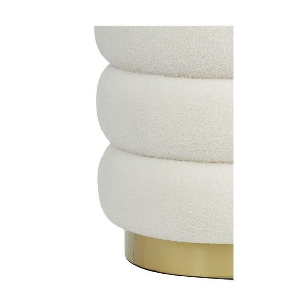 Bijeli tabure od bouclé tkanine Kimi – Light & Living-image-3
