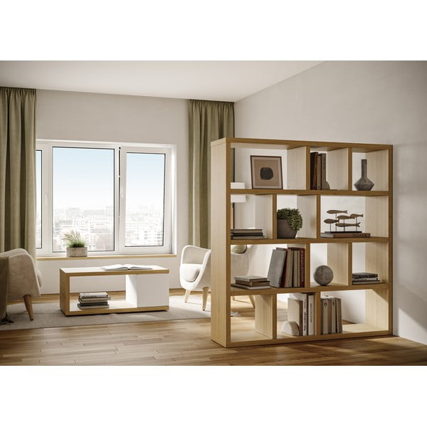 Smeđa biblioteka u dekoru hrasta 150x159 cm Berlin – TemaHome-image-4