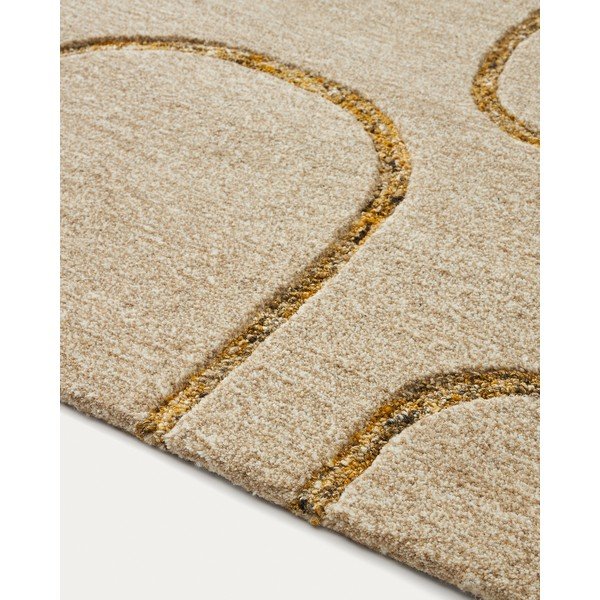 Bež vunen tepih 160x230 cm Magin – Kave Home-image-3