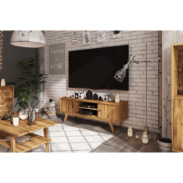 Hrastov TV stol 160x61 cm Retro - The Beds-image-1