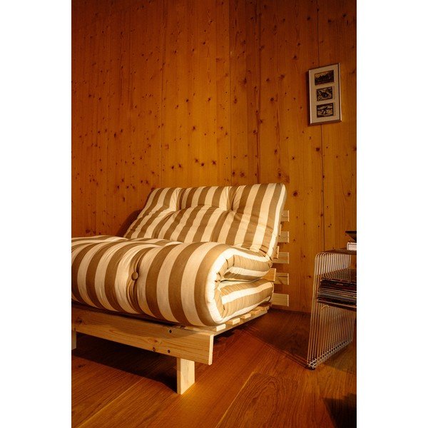 Bež/krem futon/drvena fotelja Roots – Karup-image-3