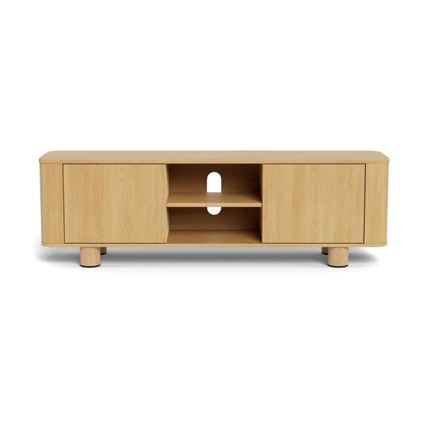 TV komoda u dekoru hrasta u prirodnoj boji 160x50x40 cm Atmore – Actona-image-3