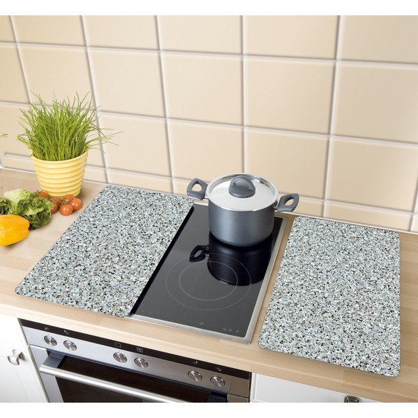 Set od 2 staklena poklopca za štednjak Wenko Granite, 52 x 30 cm-image-1