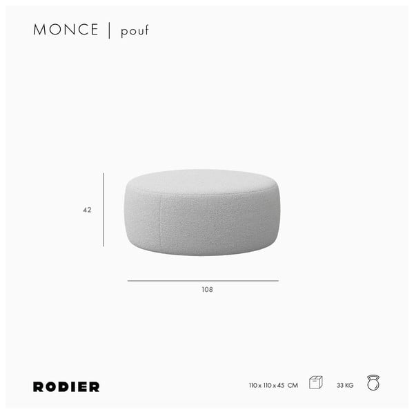 Ružičasti tabure od bouclé tkanine Monce – Rodier-image-4