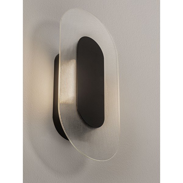 Mat crna metalna LED zidna lampa Vetrio – Nova Luce-image-3