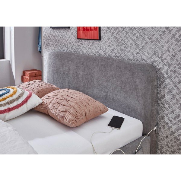 Sivi dječji krevet s prostorom za odlaganje s podnicom 140x200 cm Cosy – Meise Möbel-image-4