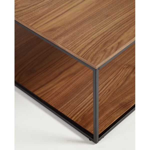 Smeđi stolić za kavu s pločom u drvenom dekoru oraha 80x80 cm Yona - Kave Home-image-4