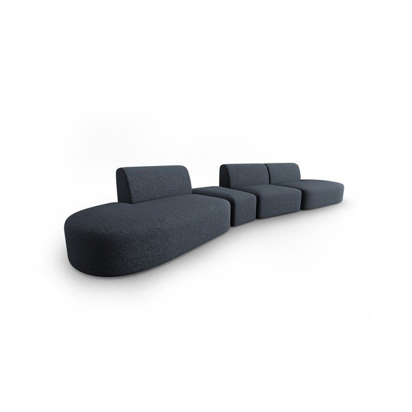 Plava sofa od šenila s lijevim kutom 428 cm Paolo – Milo Casa-image-2