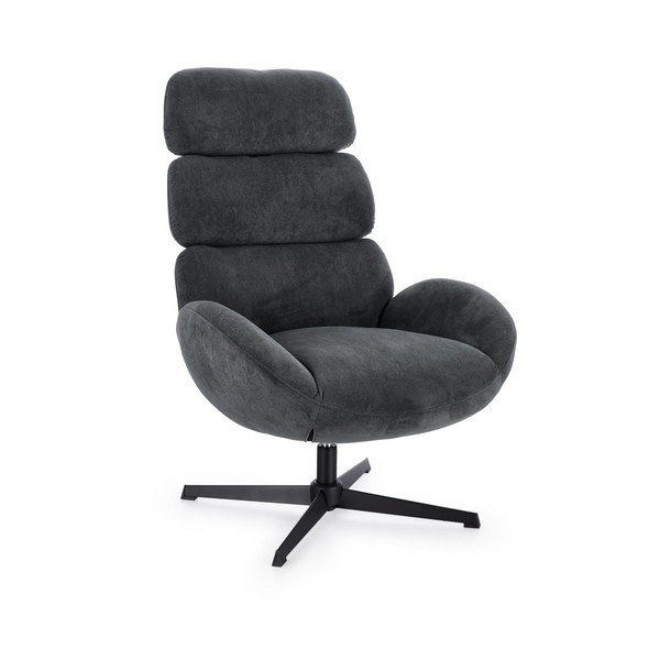 Crna okretna fotelja Violante – Bizzotto