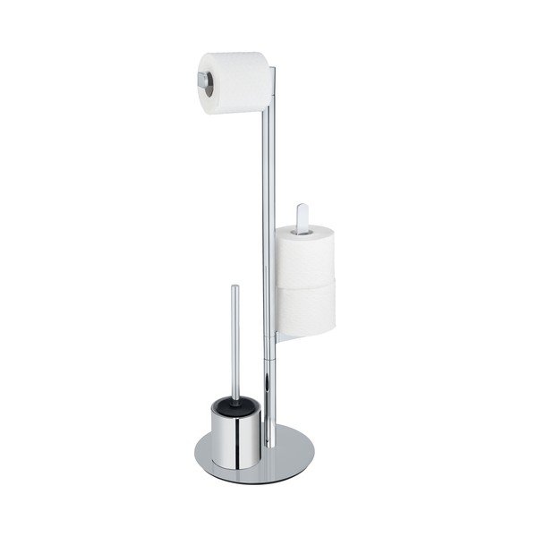 Stalak za WC papir od nehrđajućeg čelika s WC četkom Wenko Polvano-image-1