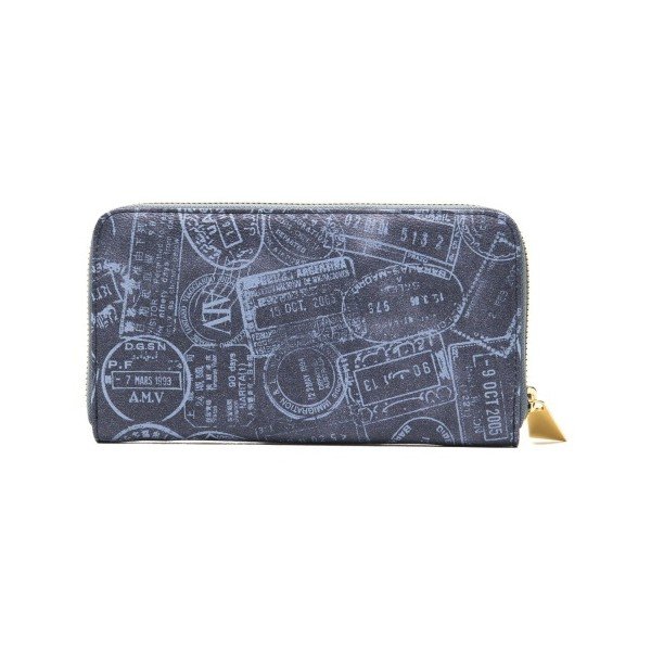Plavi kožni ženski novčanik Alviero Martini Denim-image-4