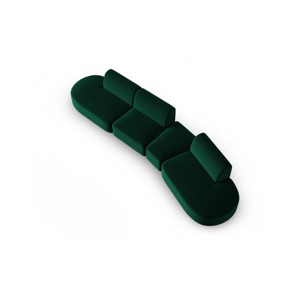 Zelena baršunasti sofa s desnim kutom 428 cm Paolo – Milo Casa-image-1