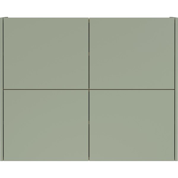 Prljavo zeleni viseći ormarić u mat dekoru 97x79x27 cm Binetto – Germania-image-2