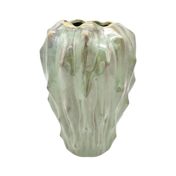 Zelena keramička vaza PT LIVING Flora, visina 23,5 cm