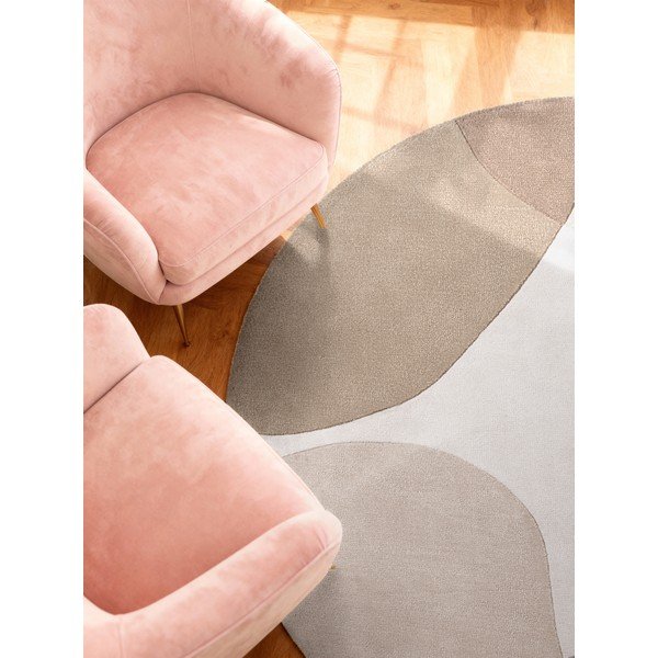 Bež ručno rađen vunen okrugao tepih ø 160 cm Hackney Clarissa – Ted Baker-image-2