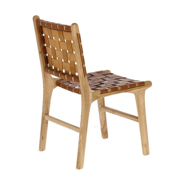 Konjak smeđe/u prirodnoj boji kožne blagovaonske stolice u setu 2 kom Calixta – Kave Home-image-2