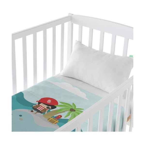 Set plahti i jastučnice od čistog pamuka Happynois Pirata, 120 x 180 cm-image-1