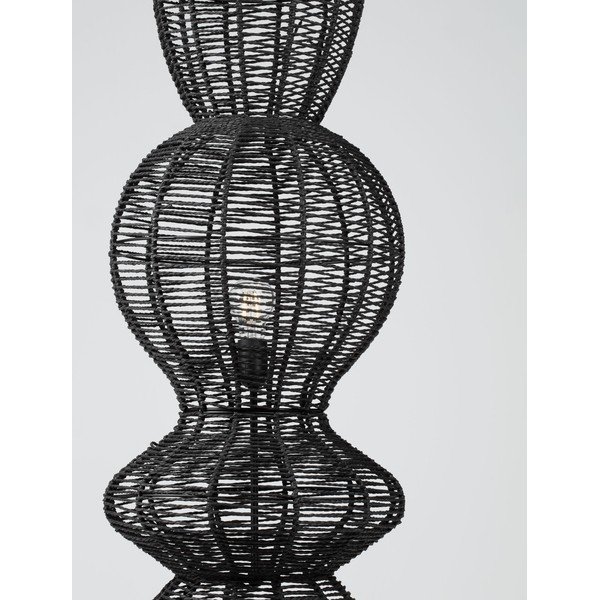 Mat crna stojeća svjetiljka od užeta (visina 136 cm) Breena – Nova Luce-image-2