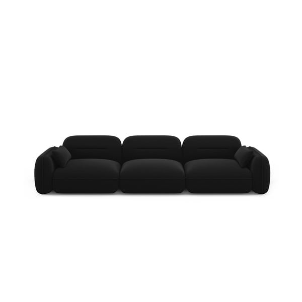 Crna baršunasti sofa 320 cm Audrey – Interieurs 86