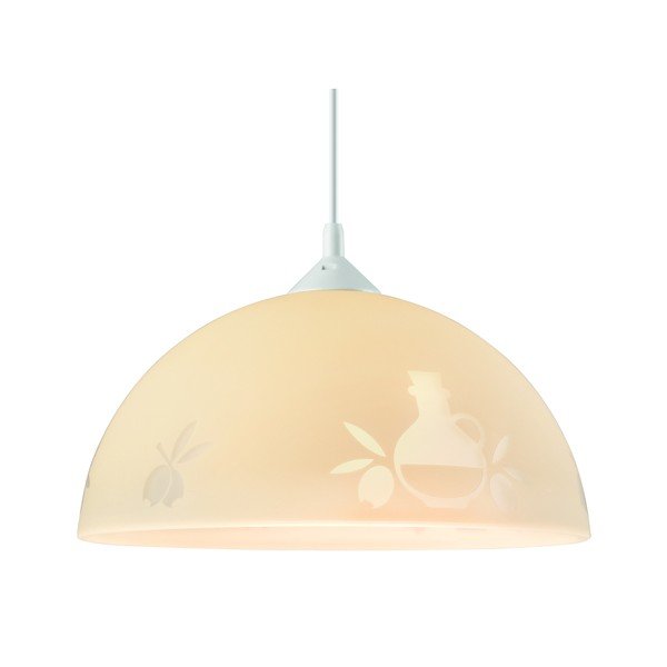 Bijela/bež viseća svjetiljka ø 30 cm – LAMKUR-image-1